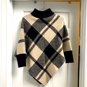 Ladies plaid poncho one size fits all